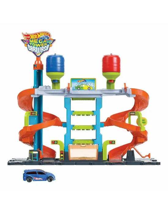 Omarı Mega Araba Yıkama Kulesi - Çocuklar İçin Eğlenceli Oyun Seti
