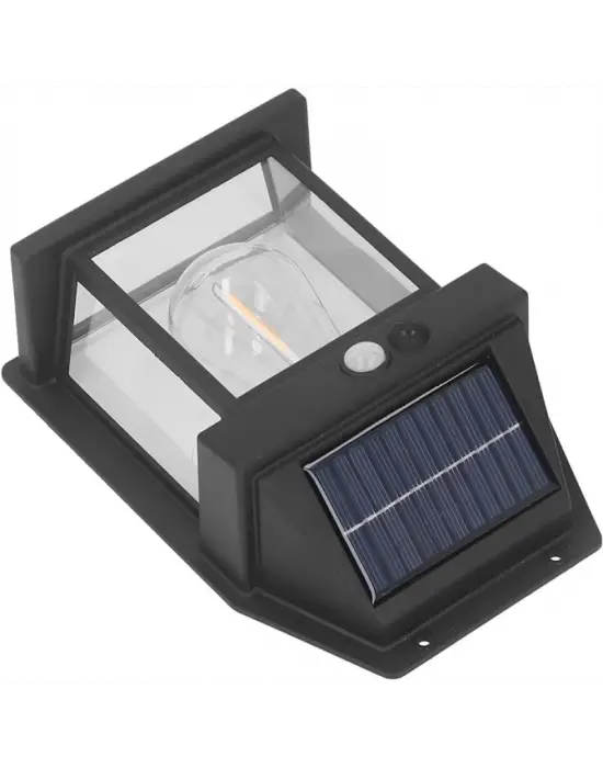 Güneş Enerjili Bahçe Aydınlatması Aplik Dekor Solar Ve Sensörlü Bahçe Balkon Ve Garaj Lambası