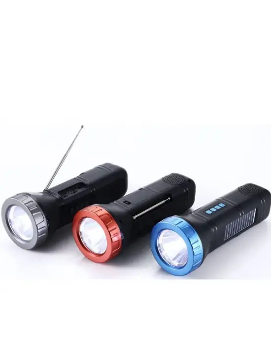 Güneş Enerjili Bluetooth Radyo Özellikli Kamp El Feneri