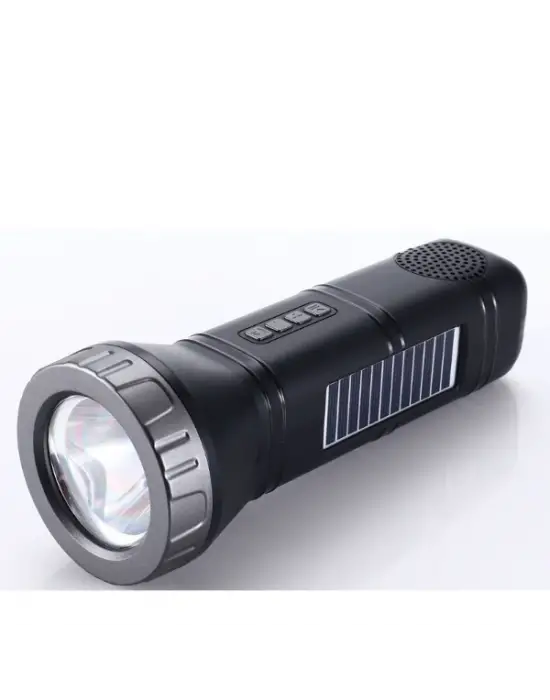 Güneş Enerjili Bluetooth Radyo Özellikli Kamp El Feneri