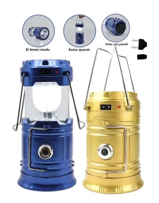 Güneş Enerjili Çok Fonksiyonlu Kamp Feneri