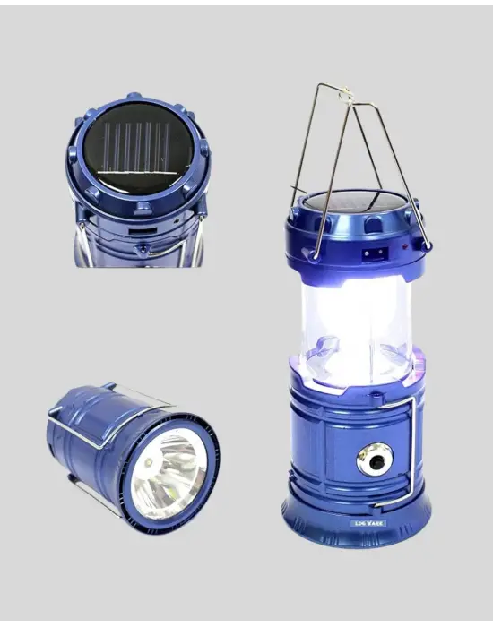 Güneş Enerjili Kamp Lambası Şarjlı Taşınabilir Kompakt Açık Hava Işığı