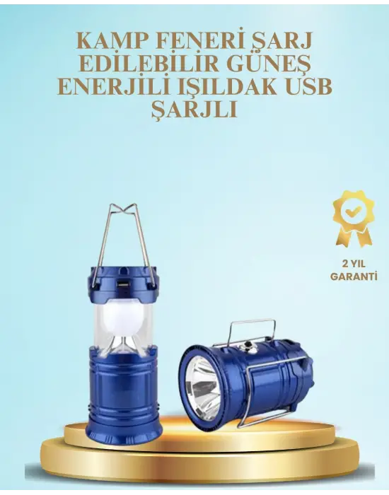 Güneş Enerjili Kızaklı Şarjlı Büyük Boy Kamp Feneri – Usb Çıkışlı, Katlanabilir, Çok Fonksiyonlu