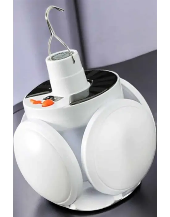 Güneş Enerjili Solar Aydınlatma Kamp Çadır Lambası Şarjlı Ampül Led Şarjlı El Feneri Işıldak