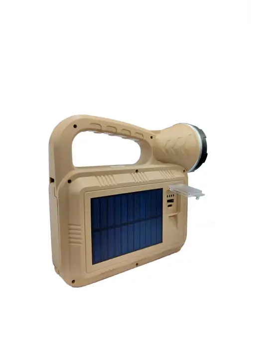 Güneş Enerjili Şömineli Çok Fonksiyonlu Çift Işık Kaynağı Usb Şarjlı Solar El Feneri