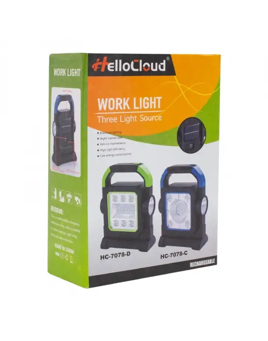 Omarı 3 Çalışma Modlu Solar Taşınabilir Cob LED Lamba