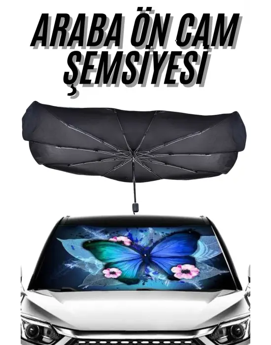 Güneş Önleyici Katlanabilir Oto Araba Güneşlik Şemsiye Tip Ön Cam
