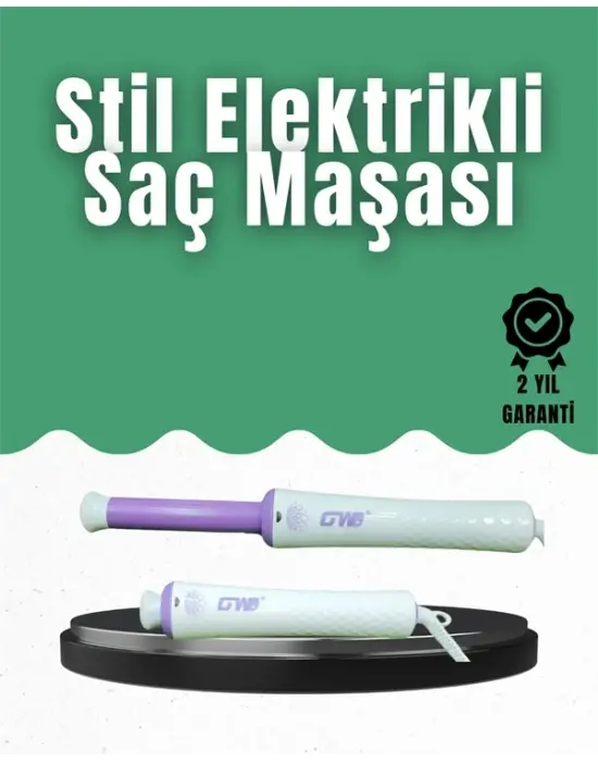 Gw Taşınabilir Saç Maşası – 360° Döner Kablo, Negatif İyonlu Seramik Teknoloji