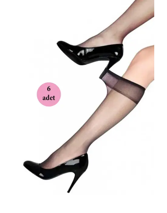 Omarı Yumuşak ve Esnek Fit Dizaltı Çorap Seti