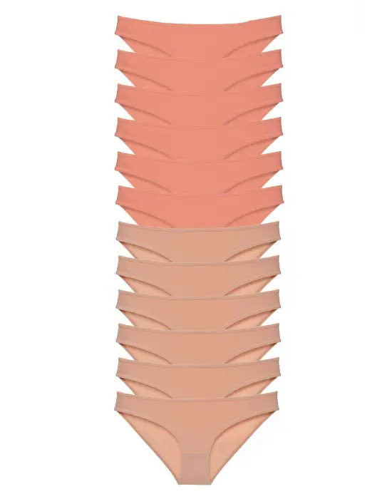 Omarı Süper Eko Slip Külot - Pudra Ten Renkli 12li Set