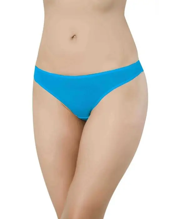 Omarı Şık Mavi Pamuklu Likralı Acil Durum Slip Külot