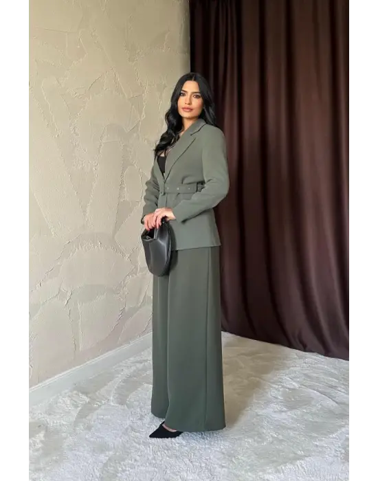 Omarı Haki Cep Kapaklı Ceket