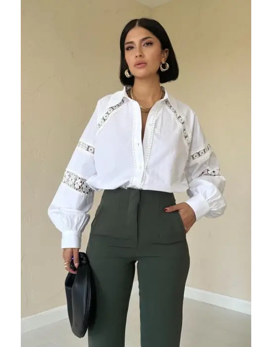 Omarı Haki Dar Paça Pantolon