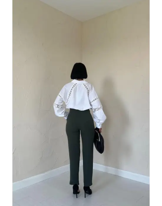 Omarı Haki Dar Paça Pantolon