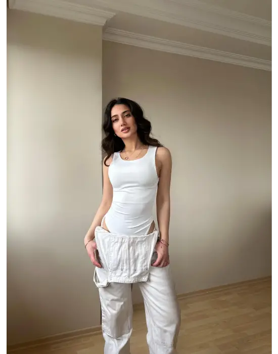 Trend Beyaz Bodysuit