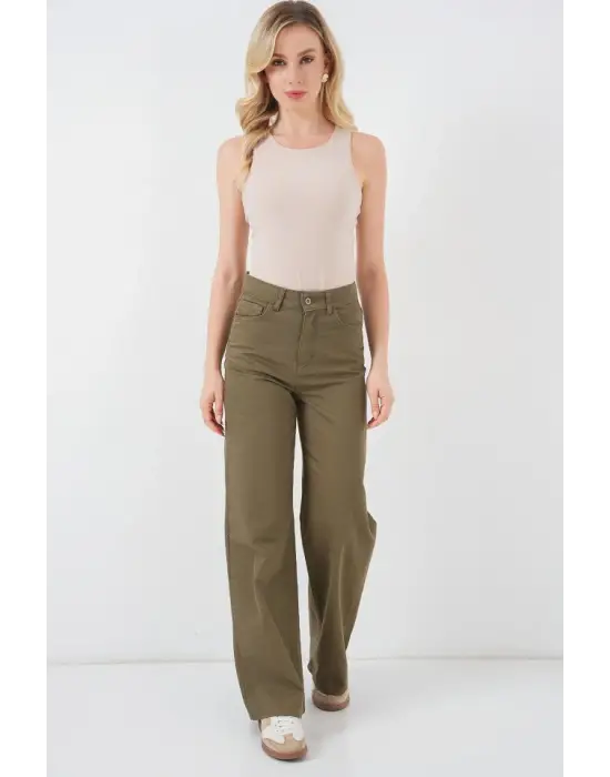 Halter Yaka Çıtçıtlı Body 972 - Bej