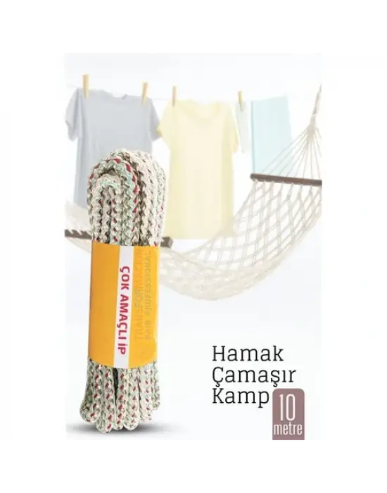Hamak İpi - Çok Amaçlı Kalın İp - Çamaşır İpi 10 Metre