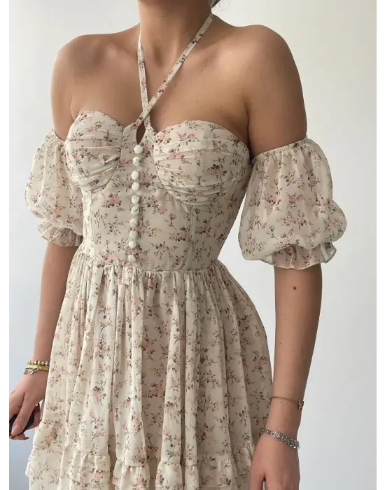 Hans Boyundan Bağlamalı Elbise