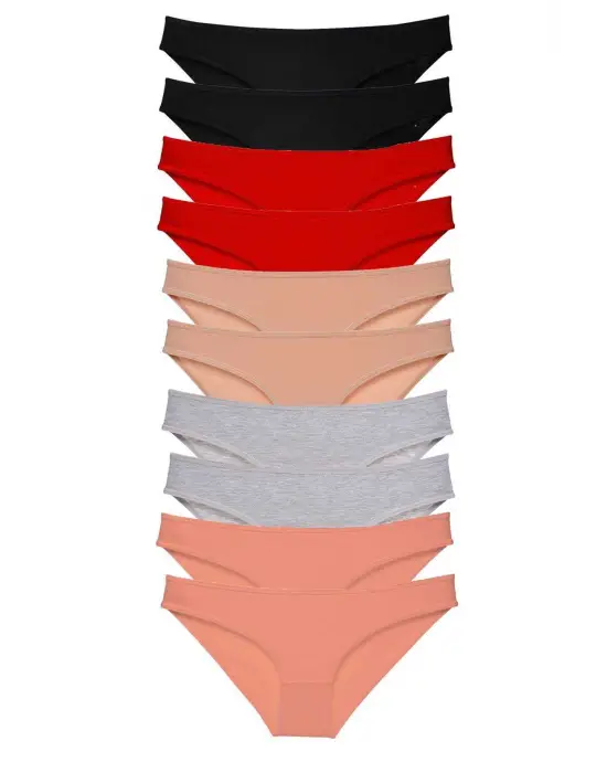 Omarı Süper Eko Set Likralı Kadın Slip Külot