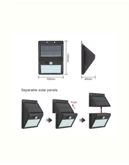 Hareket Sensörlü Solar Lamba | 120° Algılama Açısı, 3-4 Metre Mesafe, Suya Dayanıklı Led