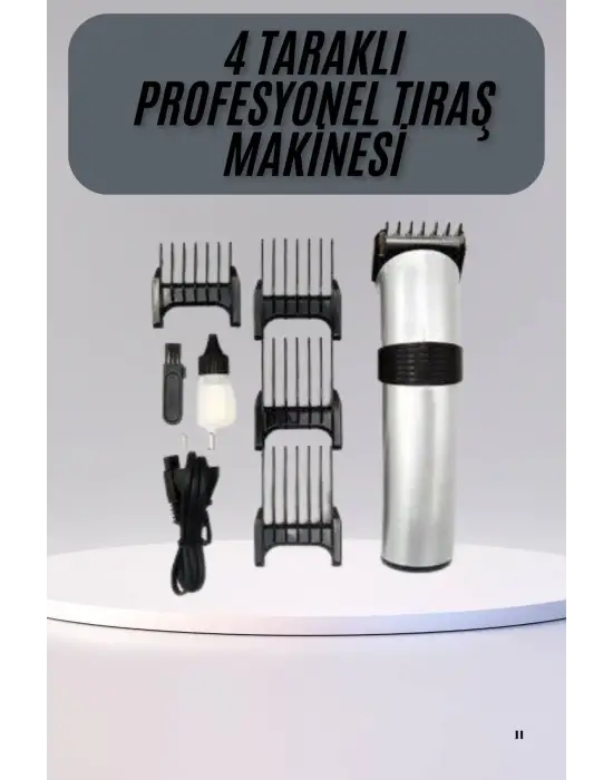 Hassas Ciltlere Özel Saç Sakal Ve Vücut Kuaför Tipi Şarjlı Tıraş Makinesi