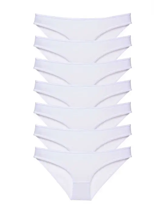 Omarı Süper Eko Set Beyaz Kadın Slip Külot