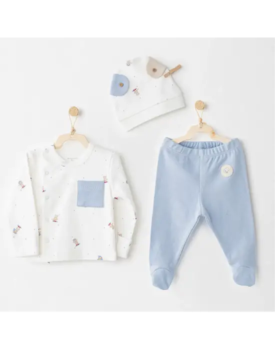 Hat Set Rainbow 3lü Zıbın Takım Blue