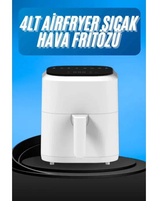 Hava Fritözü 4l Airfryer Pratik Uzun Ömürlü Yağsız Pişirme Taşınabilir