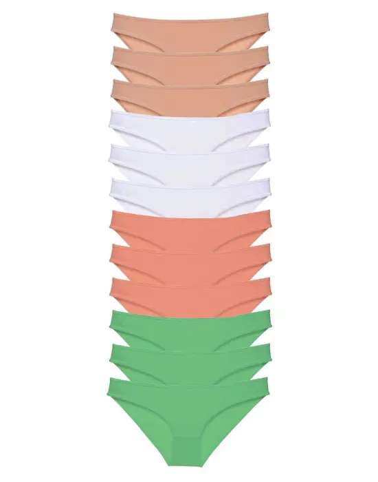 Omarı Süper Eko Set Likralı Kadın Slip Külot