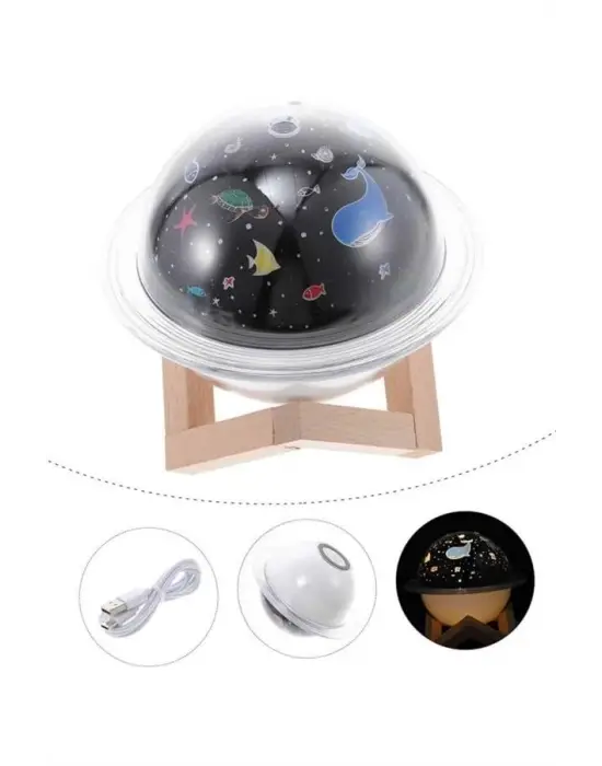 Hava Nemlendirici Led Işıklı Gece Lambası Yıldız Görünümlü Renk Değiştiren