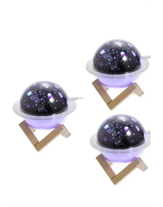 Hava Nemlendirici Led Işıklı Gece Lambası Yıldız Görünümlü Renk Değiştiren