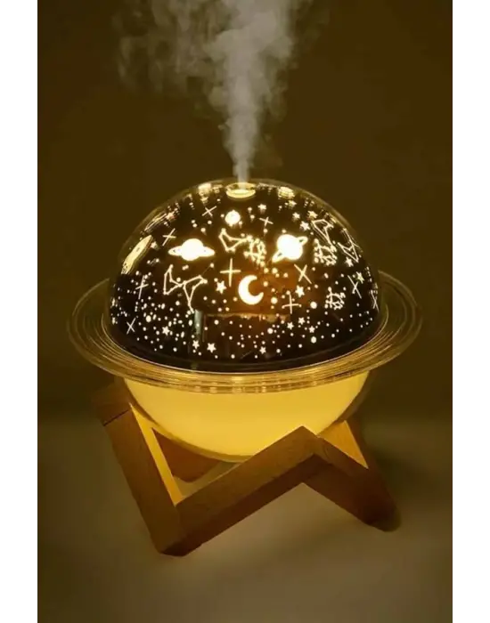 Hava Nemlendirici Masa Ve Gece Lambası Usb Projeksiyon Aromaterapi