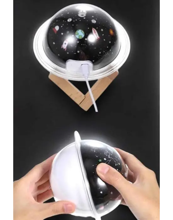 Hava Nemlendirici Projeksiyon Görünümlü Usb Bağlantılı Aromaterapi