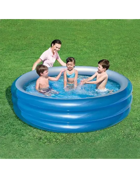 Omarı Yüksek Kaliteli 3 Halkalı Metalik Havuz 201x53 Cm