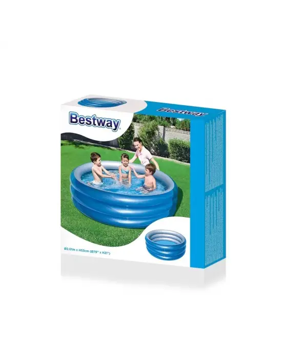 Omarı Yüksek Kaliteli 3 Halkalı Metalik Havuz 201x53 Cm