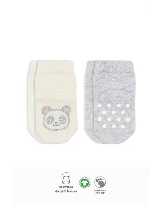 Omarı Eğlenceli Hayvan Desenli Kaymaz Çorap Seti