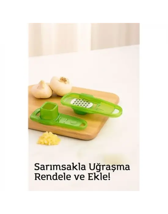 Hazneli Sarımsak Rendeleyici – 14 x 4,5 cm | Pratik ve Hijyenik Mutfak Yardımcısı