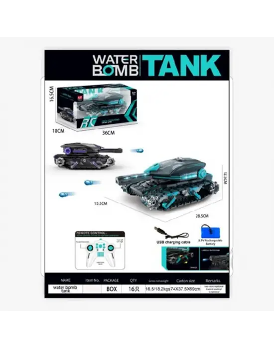 HD5011 2 4G Su Atan Tank -Gepettoys