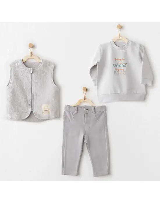 Hello Autumn 3lü Takım Grey