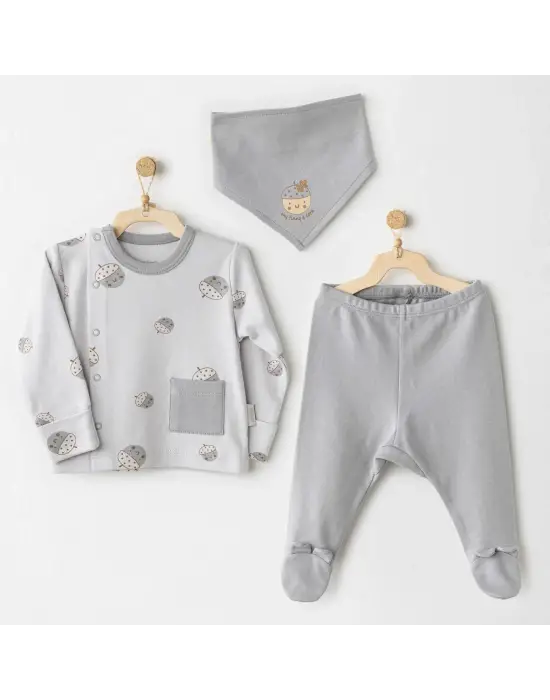 Hello Autumn 3lü Zıbın Takım Grey