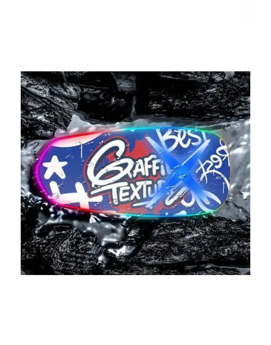 Helmet Graffiti Motor Kask Kulaklık Rgb Modlu Su Geçirmez 6.0 Bluetooth Intercom Yenı Model