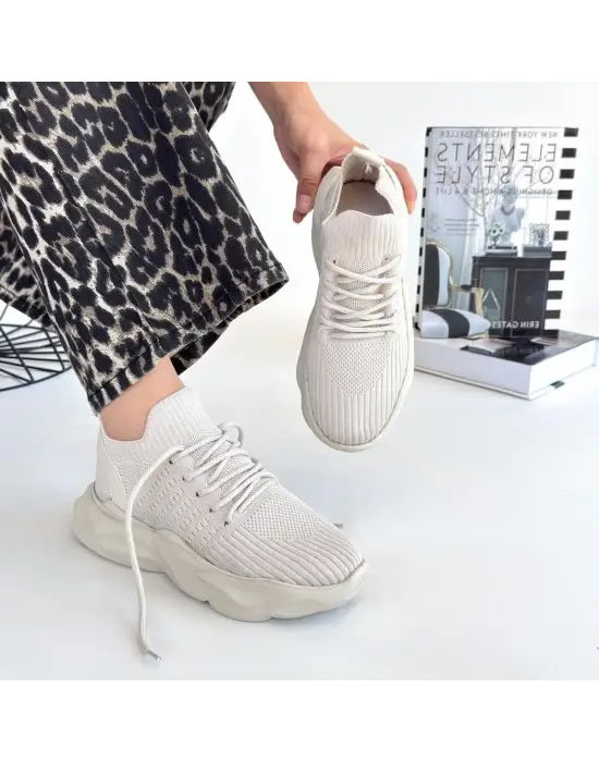 Henta Bej Triko Bağcıklı Spor Ayakkabı