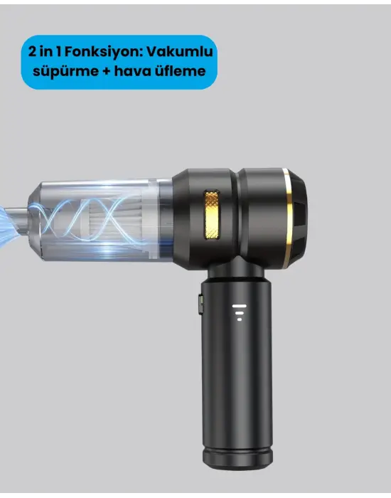 Hepa Filtreli Sessiz Çalışan Kablosuz Şarjlı Mini Süpürge