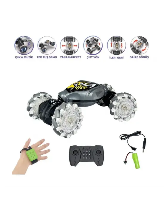 HG4-28 Uzaktan Kumandalı Bilekten Kontrol Şarjlı 2.4G Stunt Araba