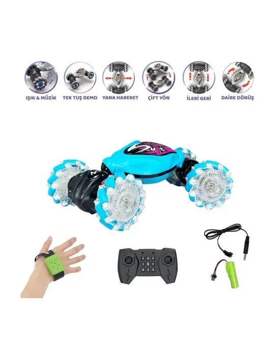 HG4-28 Uzaktan Kumandalı Bilekten Kontrol Şarjlı 2.4G Stunt Araba