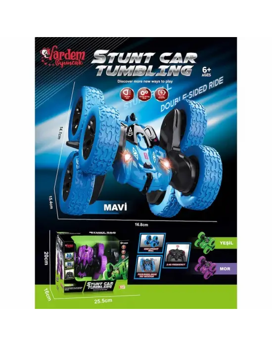 Omarı Kumandalı 2.4 Ghz 6 Teker Akrobat Araba