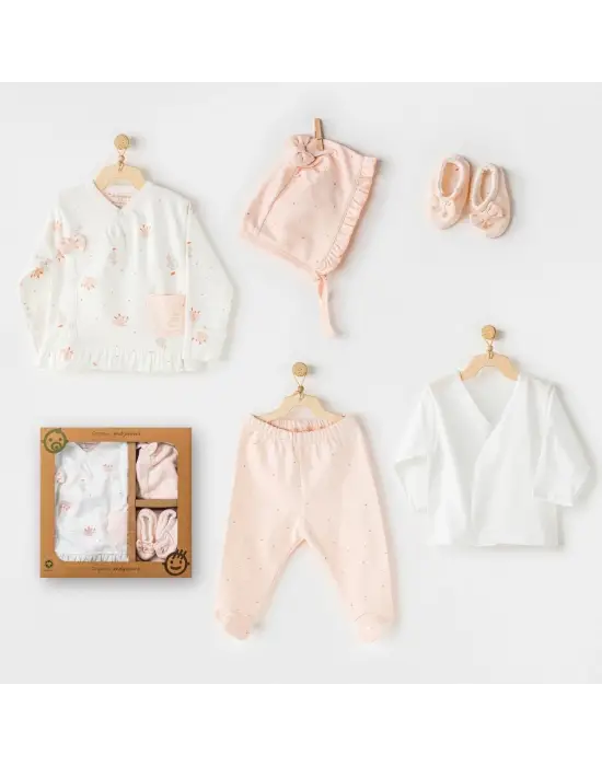 Omarı Şık ve Rahat 5 Parça Bebek Hastane Çıkış Seti