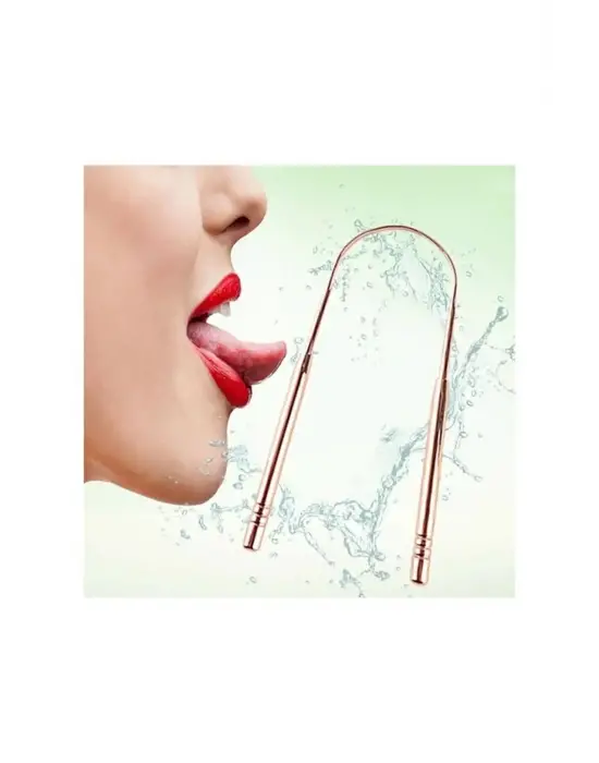 Hijyenik Dil Kazıyıcı Temizleme Dil Sıyırıcı Dil Temizleyici Bakır Hilal