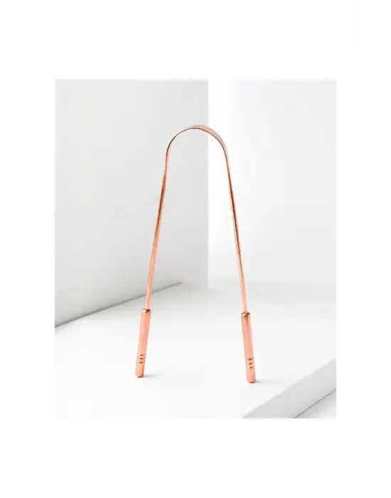 Hijyenik Dil Kazıyıcı Temizleme Dil Sıyırıcı Dil Temizleyici Bakır Hilal