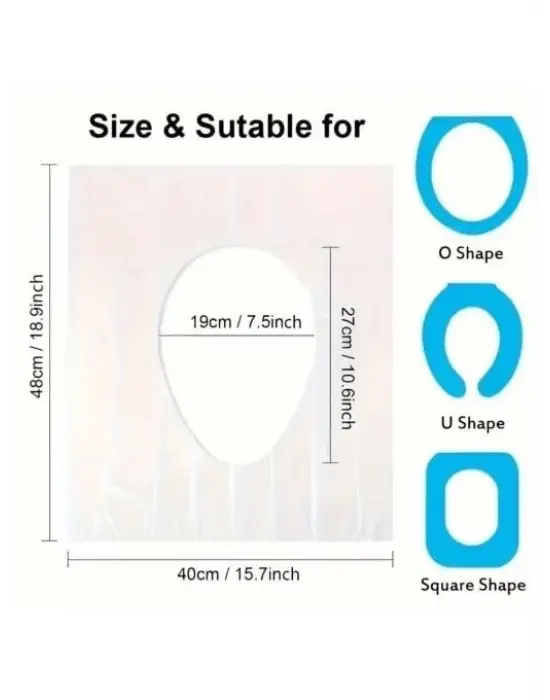 Hijyenik Tek Kullanımlık Klozet Kapağı Poşeti 200 Adet